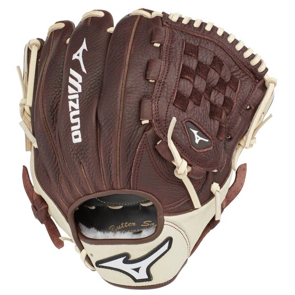 Panske Rukavice Mizuno Franchise Series Infield 11" Baseball Káva/Strieborne Vypredaj OJZW15964